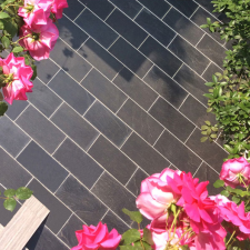factory supply outdoor paving tiles roofing panel slates natural black slate